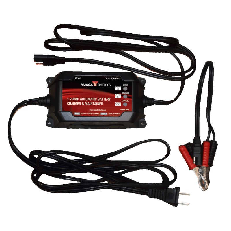 Yuasa 1.2 Amp Charger & Maintainer (12V)