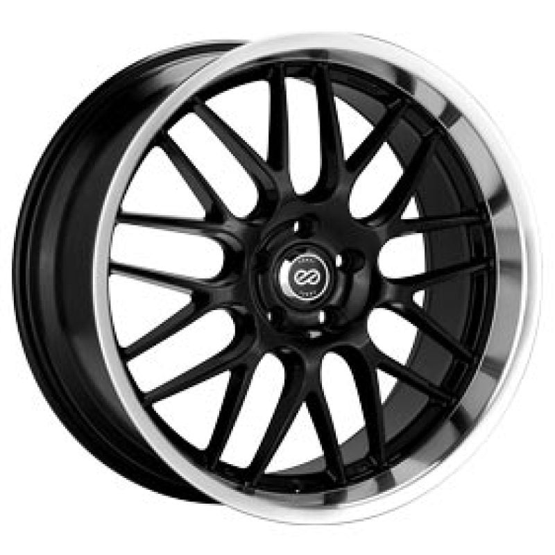ENKEI Lusso Wheel - 18x7.5 +42 | 5x114.3 | Black w/ Machined Lip