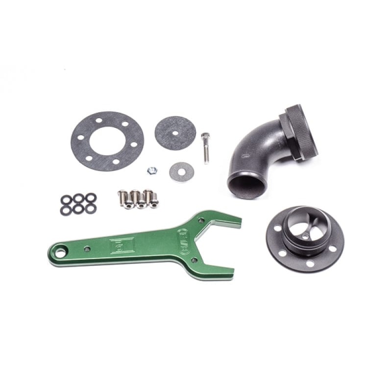 Radium Remote Mount Fill Neck - 24AN Elbow - 1.5in Barb