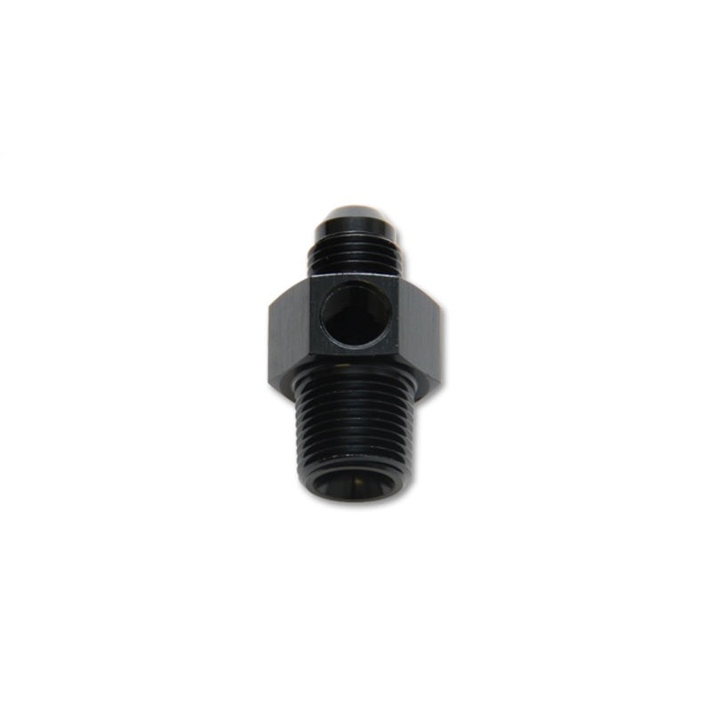 Vibrant -8AN Male to 1/4in NPT Male Union Adapter Fitting w/ 1/8in NPT Port