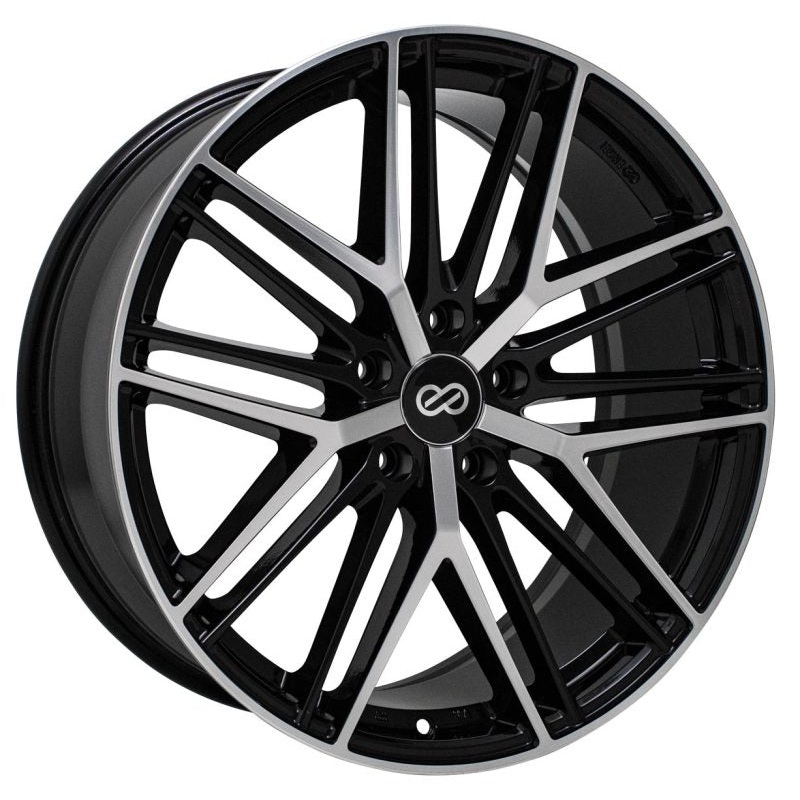 18x8.0 Enkei Phantom 5x114.3 40mm Offset 72.6mm Bore Black Machine Wheel