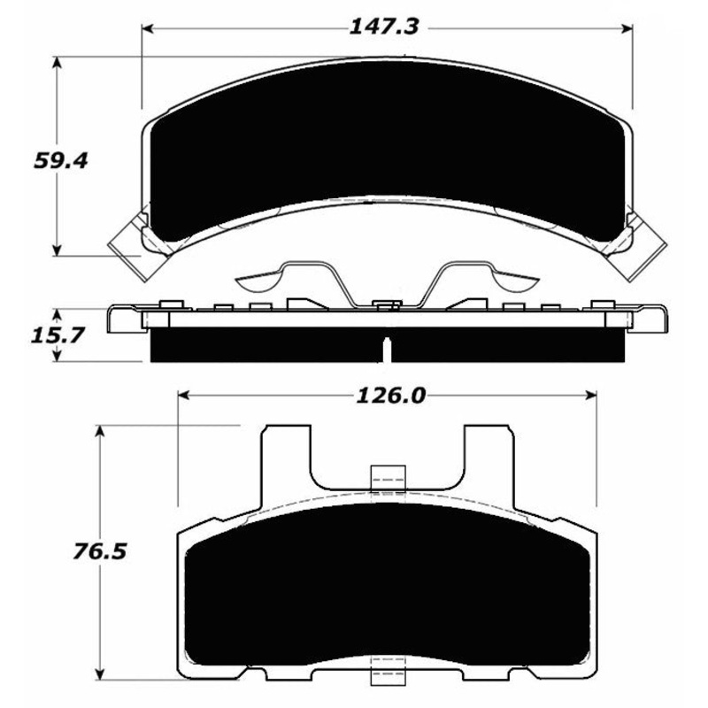 Porterfield Brake Pads for 1998 GMC YUKON 4WD 4DR 11" Rear Shoe