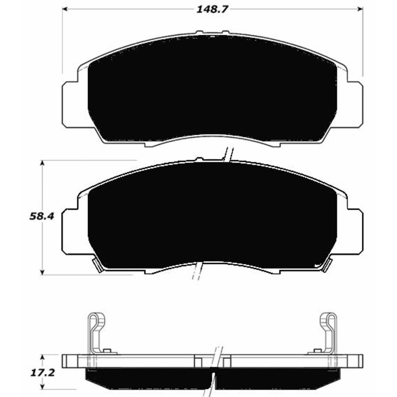 Porterfield Brake Pads for 2007 HONDA ACCORD Sedan V6 Hybrid