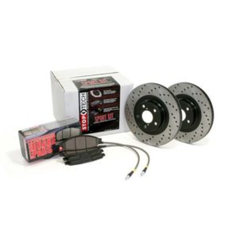 StopTech 06-12 Audi A3 Rear Drilled Sport Brake Kit