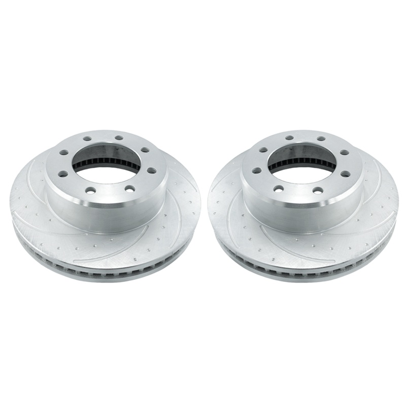 New Rear Rotors (Pair) Dimple Drilled, Slotted and Zinc Plated. 23184AA3L/3R