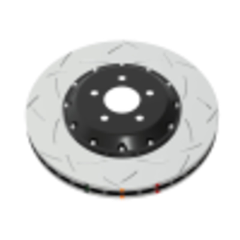 DBA 99-04 Audi A6 Quattro 4.2L Front 5000 Series 2-Piece Drilled & Slotted Rotor w/Black Hat