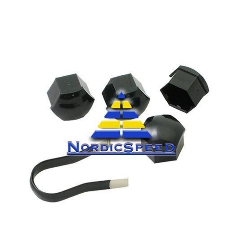 Wheel Lug Bolt Caps Black Set of 20 OEM Style