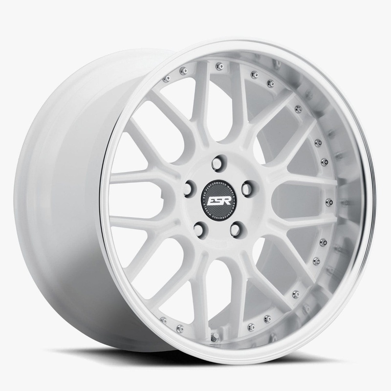 ESR CS18 18" 5x110 (Custom Drill) Gloss White w/ Machined Lip