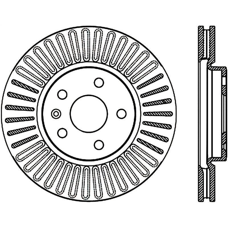 Stoptech 10-15 Chevy Camaro Sport Cryo-Treated Cross Drilled & Slotted Rotor - Front Left