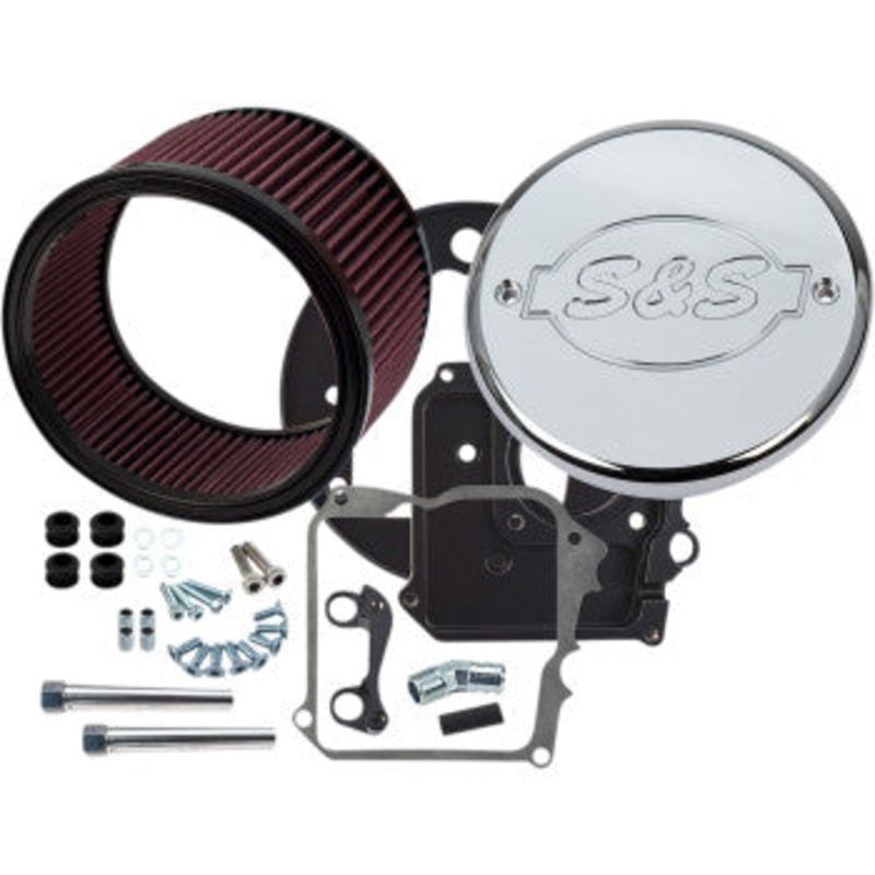 Air Cleaner Kit with Cover - S&S Logo - Chrome by S&S Cycle