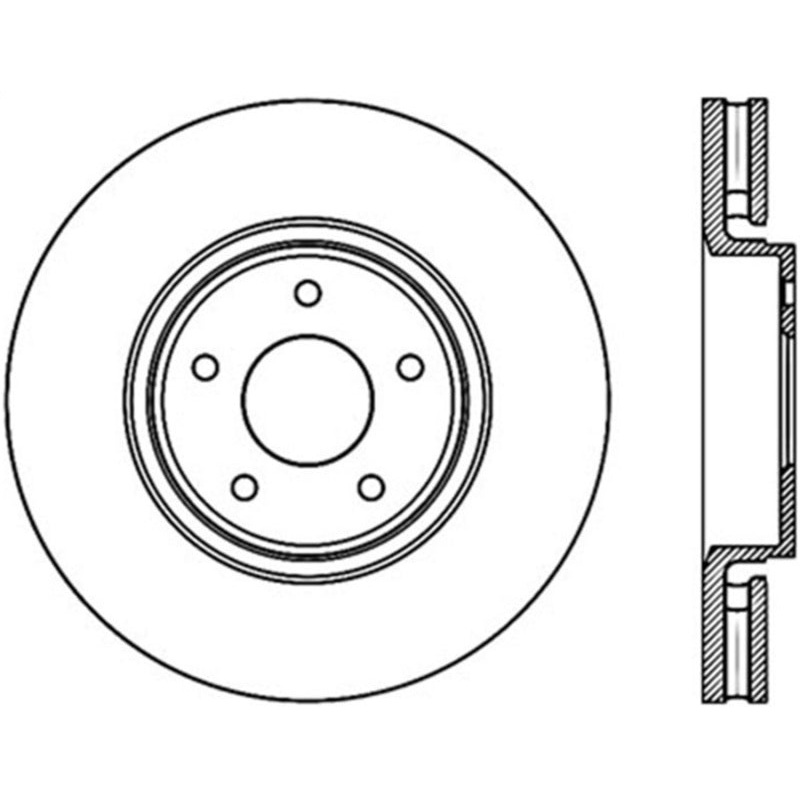 Stoptech Premium Cryo Front Brake Rotor 06-12 Infinity FX35