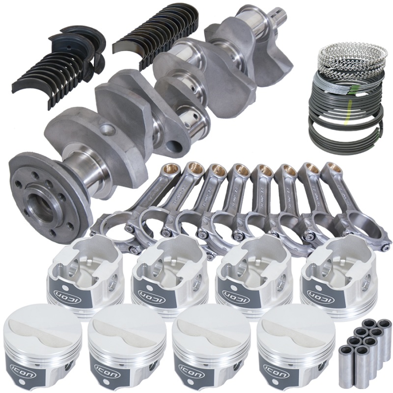 Eagle Chevy 350 3.480in Crank 5.700in I-Beam Rods -3.7cc Flat Top 4.040in Pistons Rotating Assembly