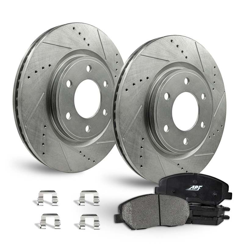 APF Rear Brake Kit Rotors and Pads for GMC Safari 2003-2005