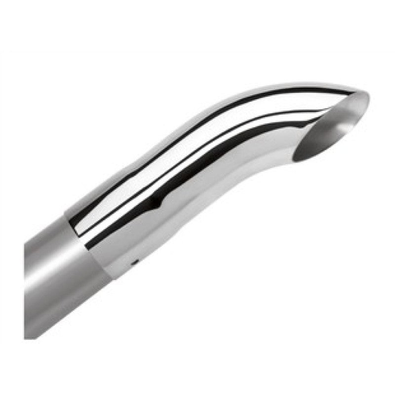 Borla Universal Polished Tip Single Round Turndown/Turnout (inlet 2 1/2in. Outlet 2 1/2in)