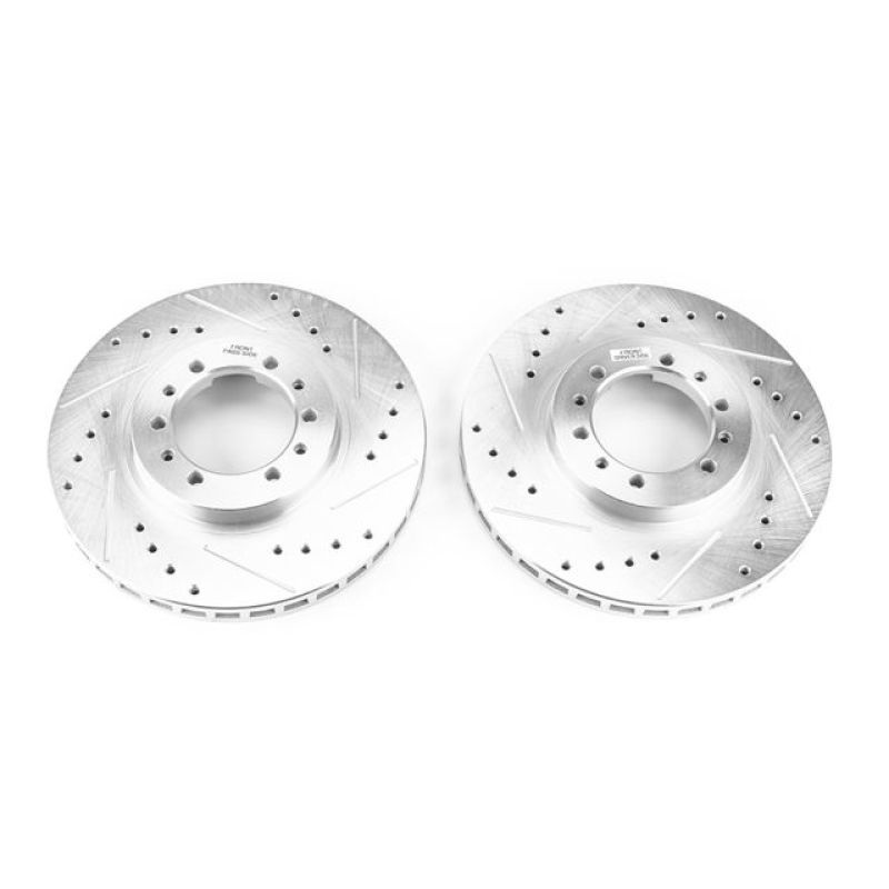 Power Stop Front Evolution Drilled & Slotted Rotors Pair Mitsubishi Montero 1991-2004 | JBR723XPR