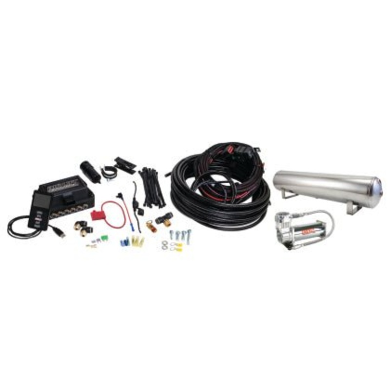 Air Lift Performance 3P (1/4 Air Line 4 Gal 5-Port Polished Aluminum Tank VIAIR 444C Comp)