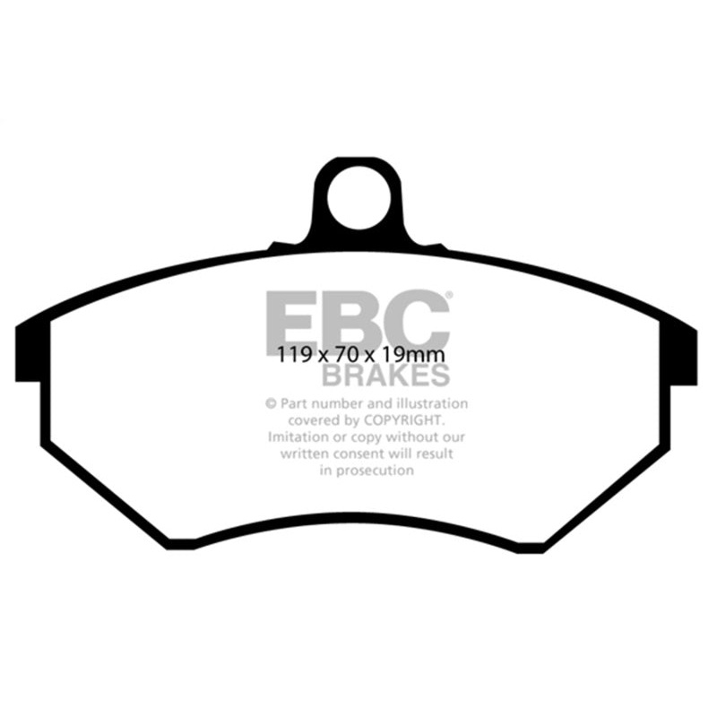 EBC 89-93 Volkswagen Corrado 1.8 Supercharged Redstuff Front Brake Pads