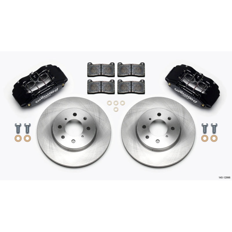 Wilwood DPHA Front Caliper & Rotor Kit Black w/ 262mm OE Rotor 1992-2000 Honda Civic / 1990-2001 Acura Integra