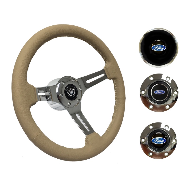 1965-69 Ford Ranchero Steering Wheel Kit | Tan Leather | ST3012TAN