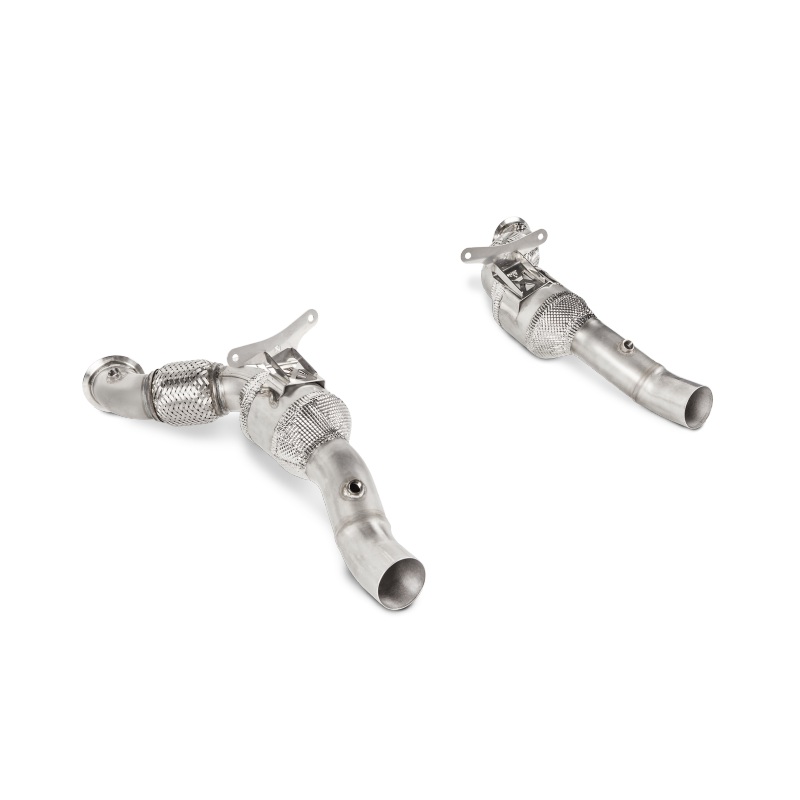 Akrapovic 16-17 Ferrari 488 GTB/488 Spyder Link Pipe Set w/ Cat (SS)