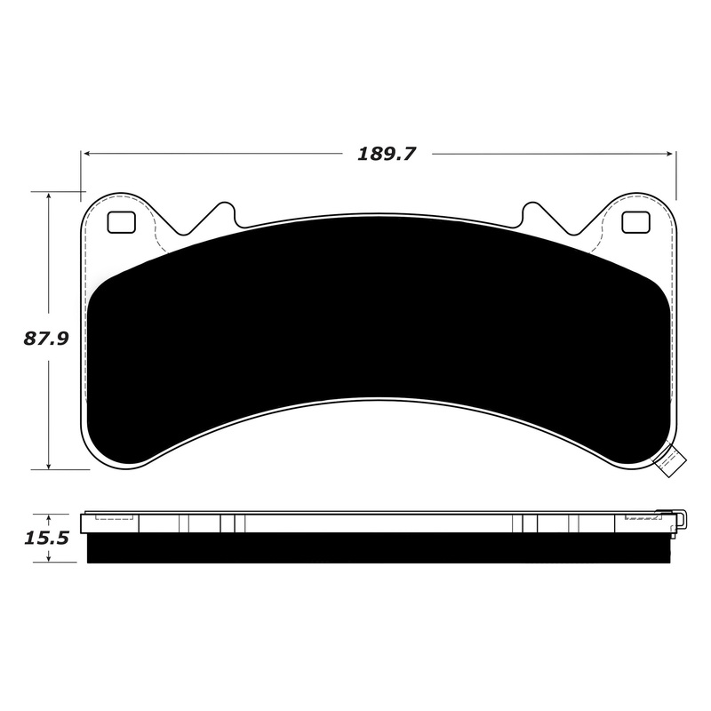 Porterfield Brake Pads for 2017 GMC Yukon 2WD w/6 Piston BBK