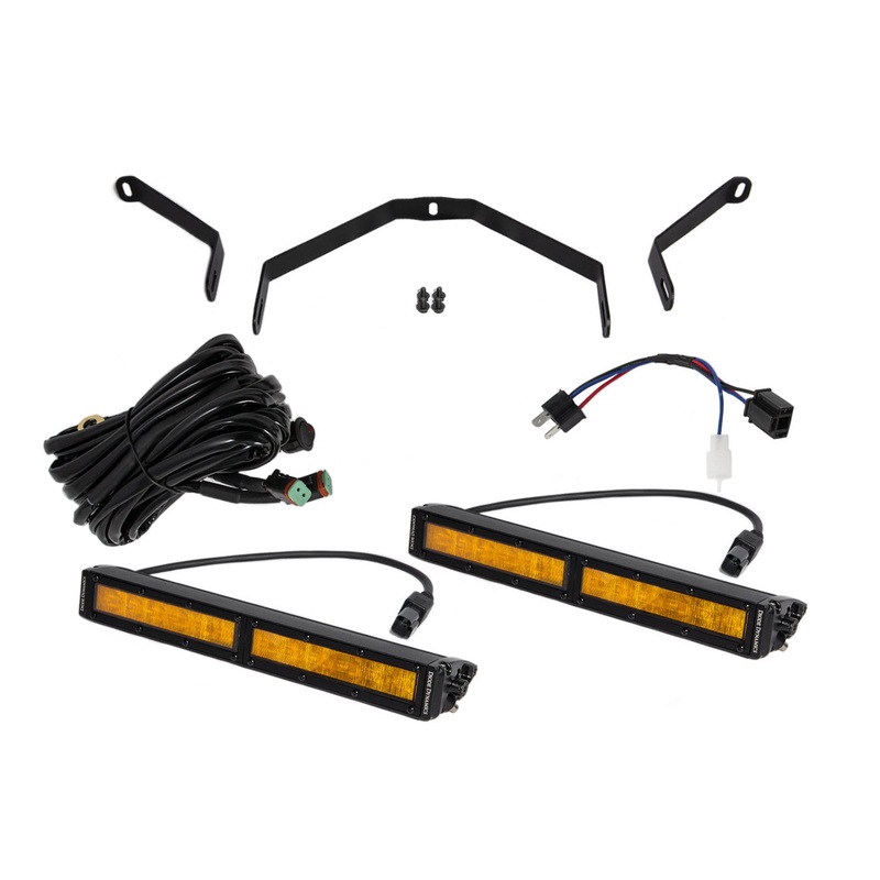 Tundra 12 Inch LED Driving Light Kit Amber Wide Diode Dynamics