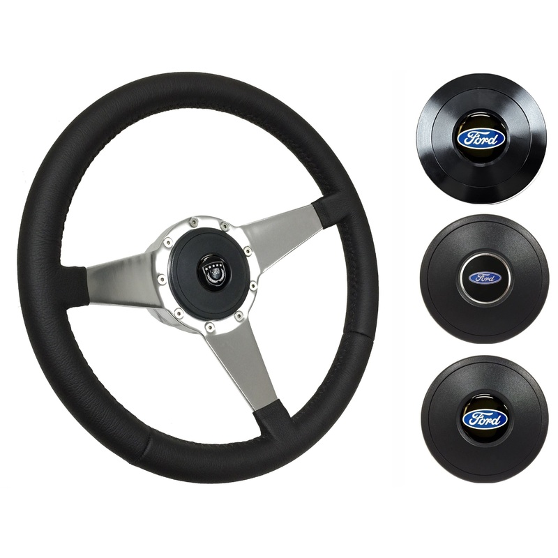 1961-65 Ford Truck Steering Wheel Kit | Black Leather | ST3087