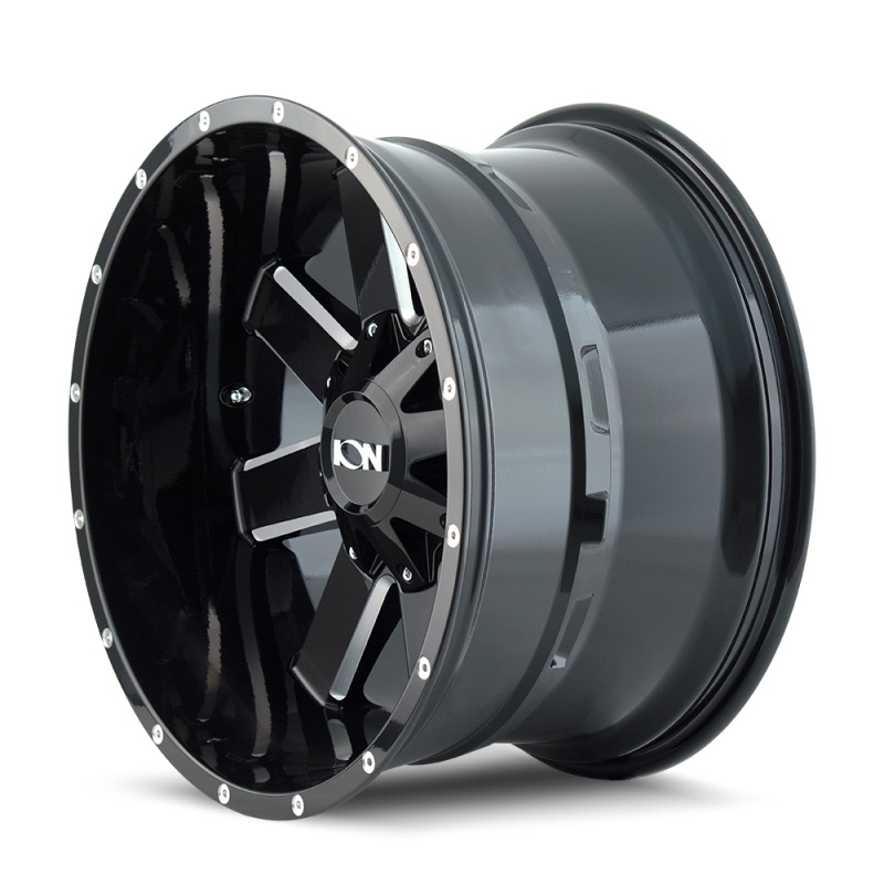 ION Type 141 20x12 / 5x127 BP / -44mm Offset / 87mm Hub Gloss Black Milled Wheel
