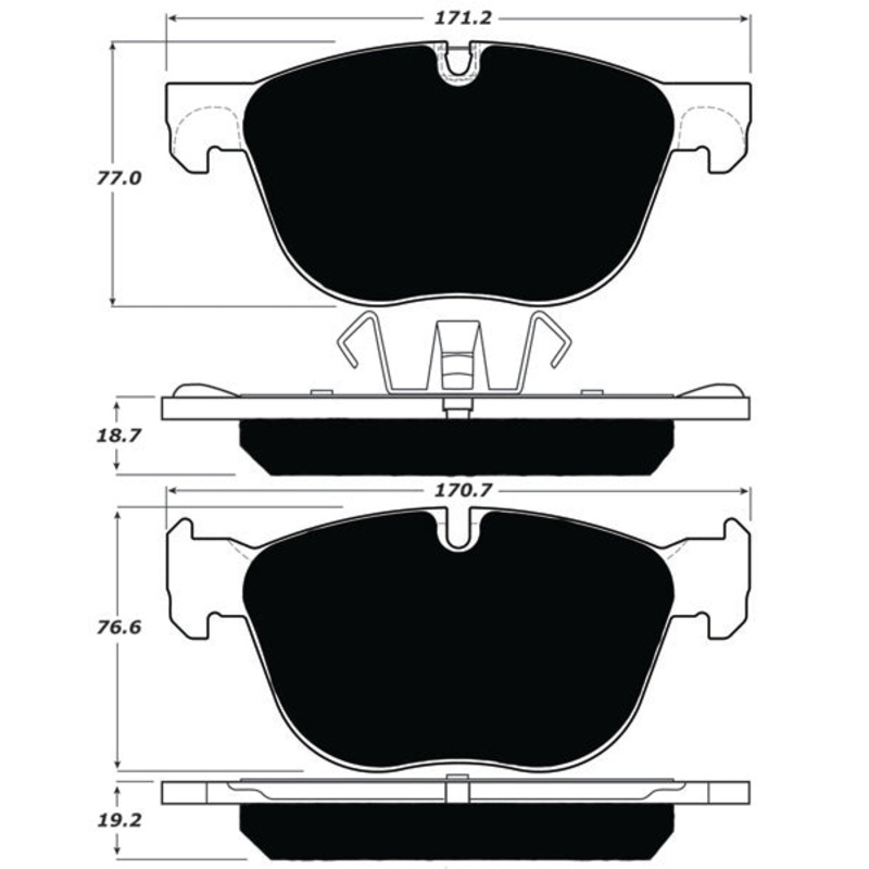 Porterfield Brake Pads for 2016 BMW X6 xDrive 35i