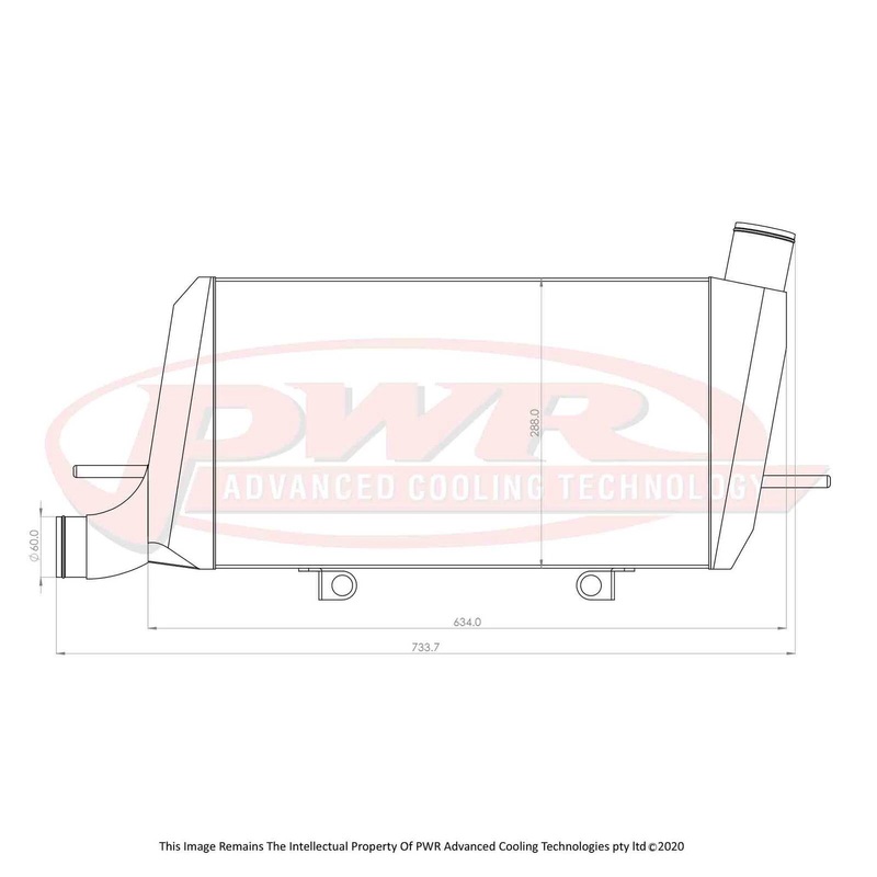 PWR - 68mm Performance Intercooler (Mitsubishi Evo X 07-16) Light Weight