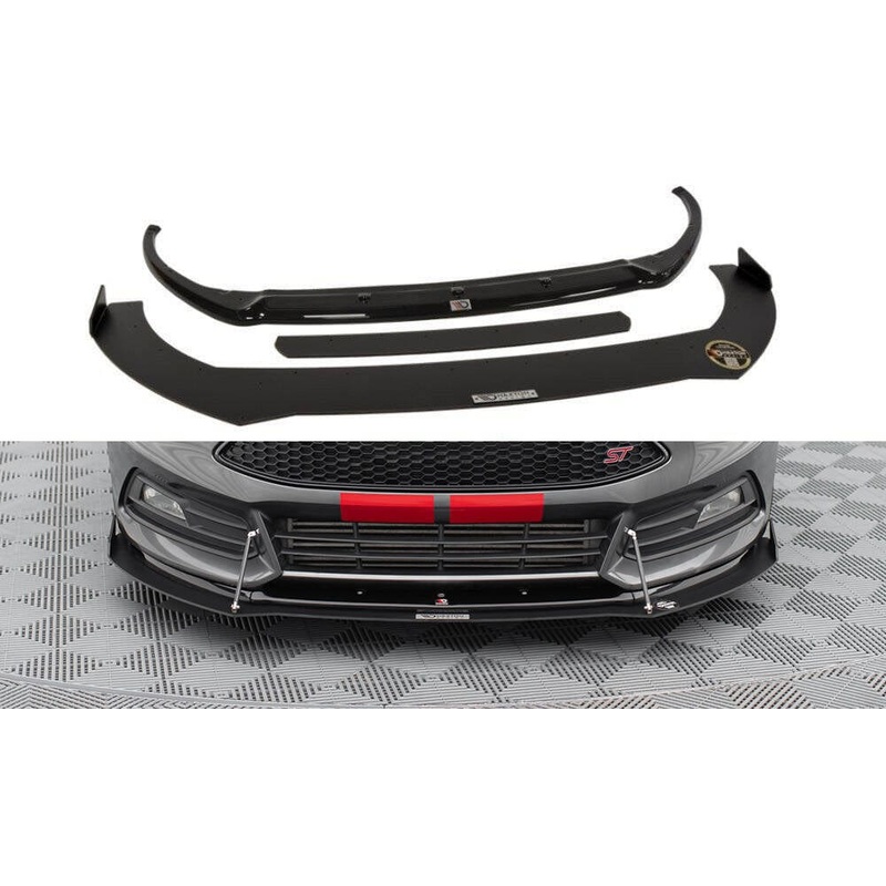 Maxton Design Hybrid Front Splitter V.2 - Ford Focus ST Mk3 Facelift