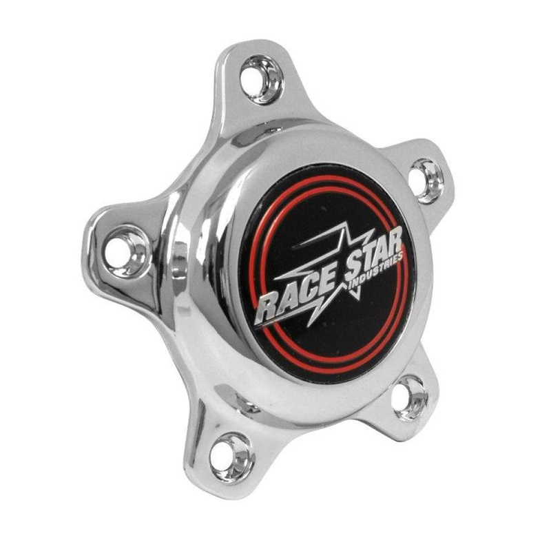 Race Star 5 Lug Cap Tall Plastic Chrome | incl. Medallion & Screws | 615-5095-1
