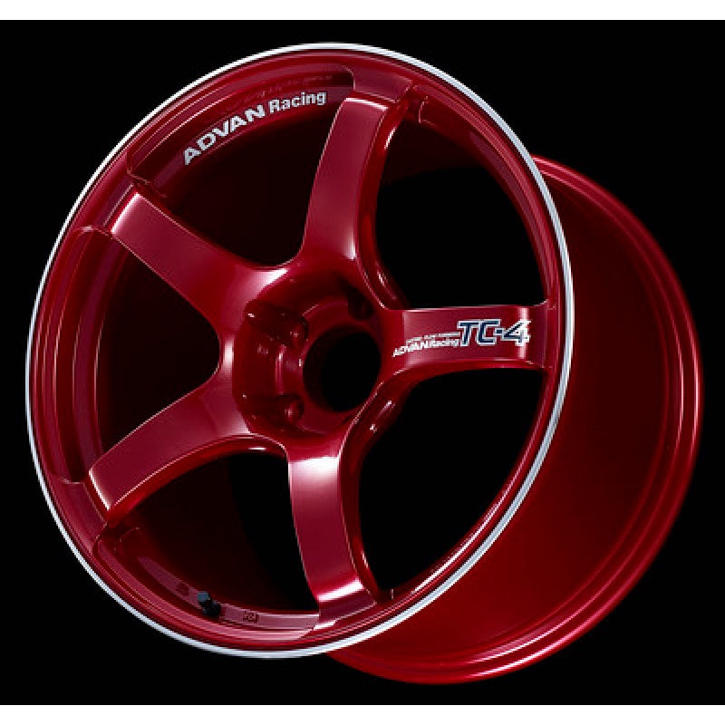 Advan TC4 15x6.5 +40 4-100 Racing Candy Red & Ring Wheel