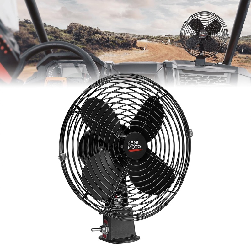 UTV 12V 8'' Cooling Fan for Car,Truck,RV by Kemimoto