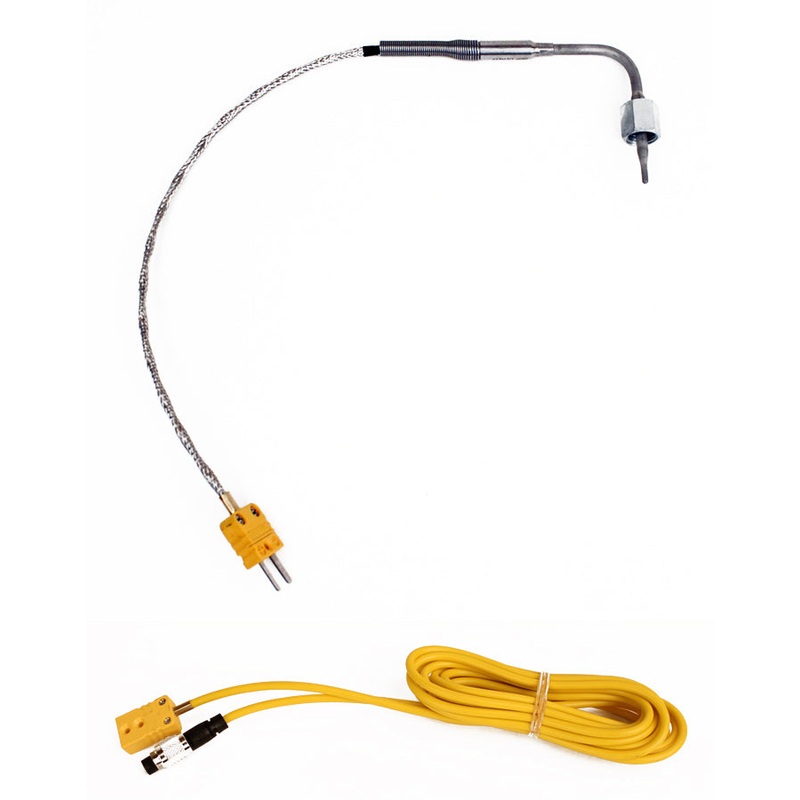 Mychron 4, 5, 6 EGT Exhaust Gas Sensor with Yellow Patch Cable, Big Nut Style with OPEN Tip, 90 Degree