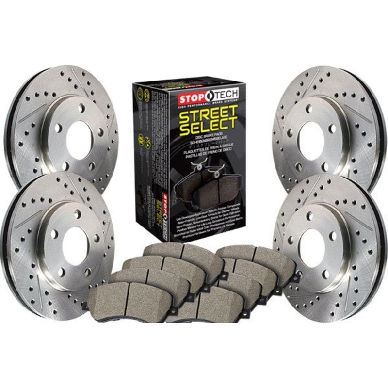 StopTech 05-08 Infiniti G35 4 Wheel Slotted Sport Brake Kit