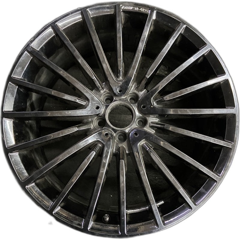 21" MERCEDES S-CLASS 21 223 Type S models Sedan 21x9 5 V spoke machined face with black accent Original OEM Wheel Rim