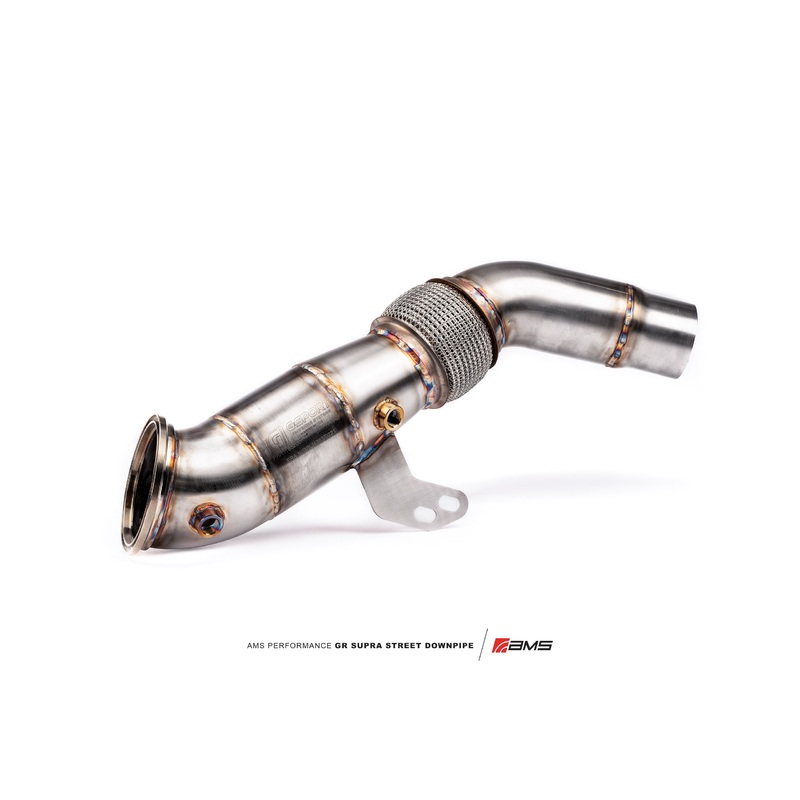 AMS Performance Street Downpipe w/ Ultra High Flow GESI Catalytic Converter MKV A90 2020+ Toyota Supra | AMS380500012