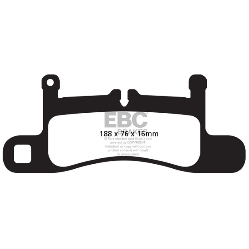 EBC 12-15 Porsche 911 (991) (Cast Iron Rotor only) 3.4 Carrera Yellowstuff Rear Brake Pads