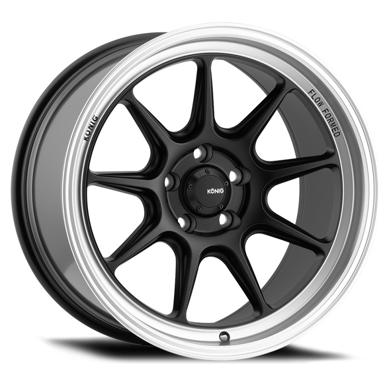 Konig Wheels Konig Countergram 17x8 4x100 ET45 Matte Black / Matte Machined Lip
