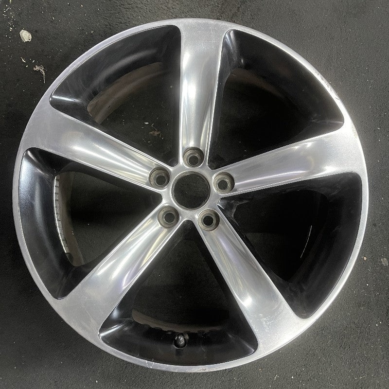 20" CHALLENGER 15-17 20x8 aluminum 5 individual spokes polished with pockets black Original OEM Wheel Rim