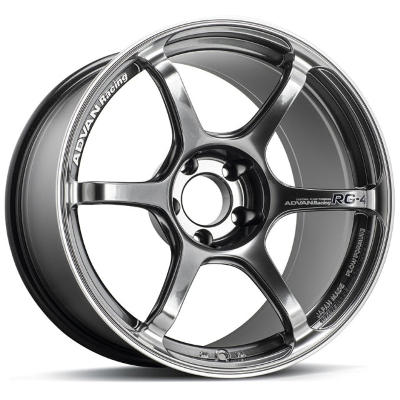 Advan RG-4 Wheel - 18x8.5 +30 | 5x114.3 | Racing Hyper Black & Ring