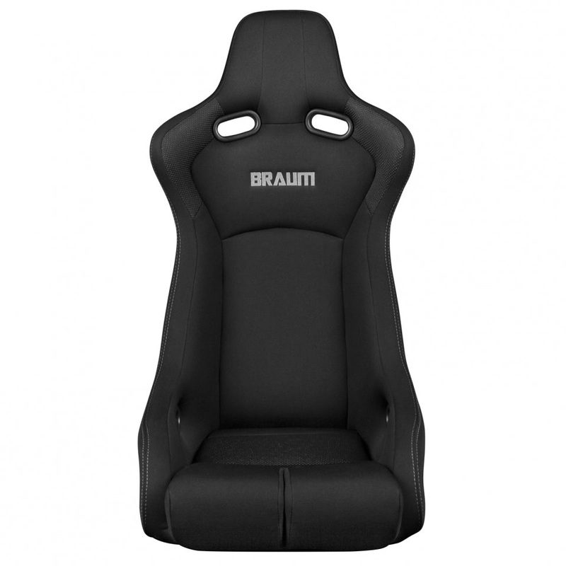 Braum Racing Venom-R Series Fixed Back Bucket Seat (Single) - Black Cloth / Carbon Fiber