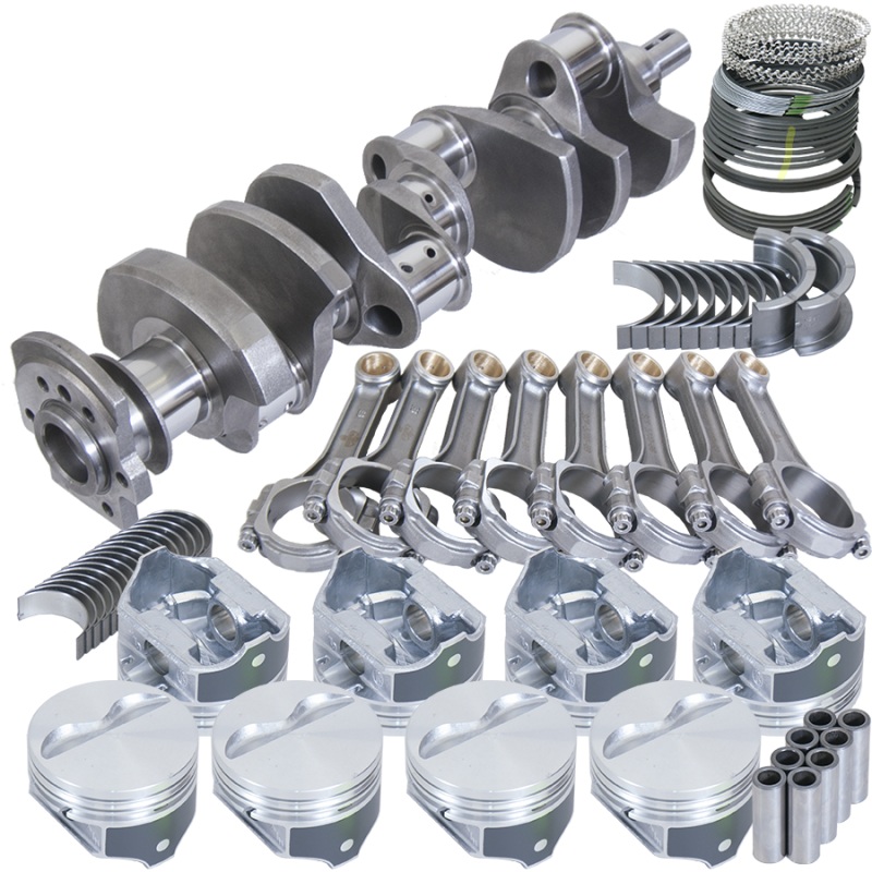 Eagle Chevy 350 1Pc 3.750in Crank 5.700in I-Beam Rod 4.000in Pistons Eagle 153 Tooth FP Bal Assembly