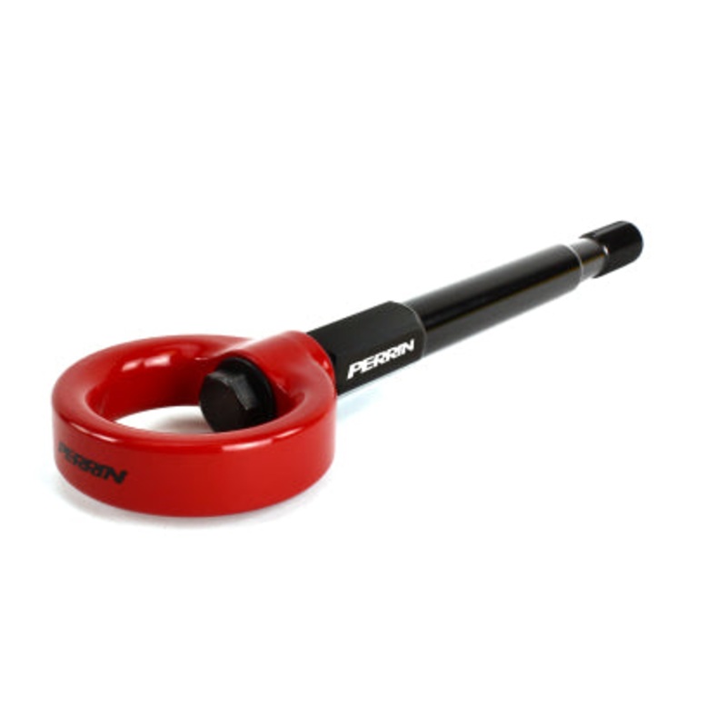 Perrin 08-14 Subaru WRX/STI Sedan Tow Hook Kit (Rear) - Red