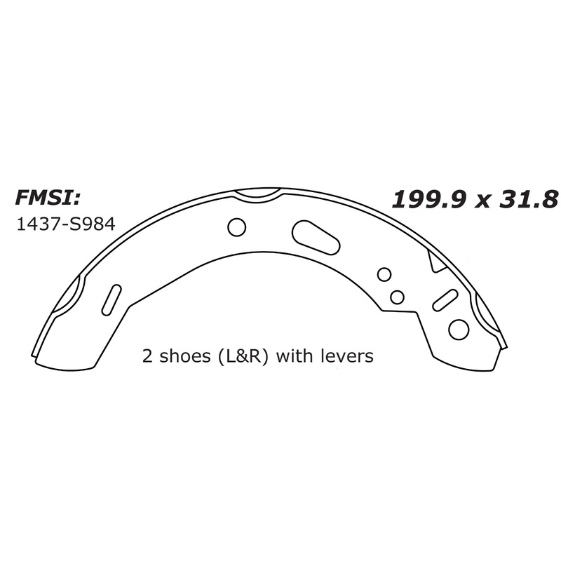 Porterfield Brake Shoes for 2016 FORD FIESTA- Rear Drum