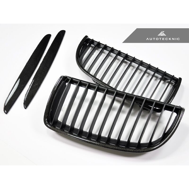 AutoTecknic Replacement Carbon Fiber Front Grilles BMW E90 Sedan / E91 Wagon | 3 Series