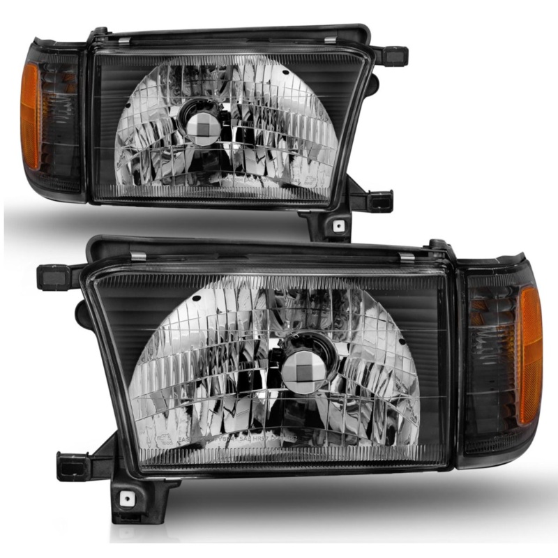 Anzo 1999-2002 Toyota 4Runner Crystal Headlights Black W/ Corner Light 2PC