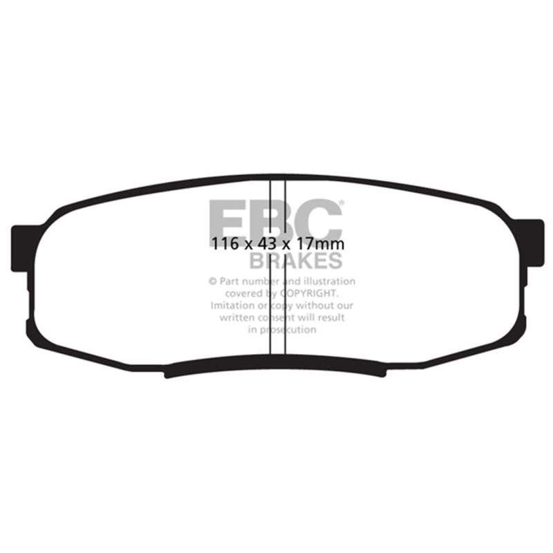 EBC 08+ Lexus LX570 5.7 Extra Duty Rear Brake Pads
