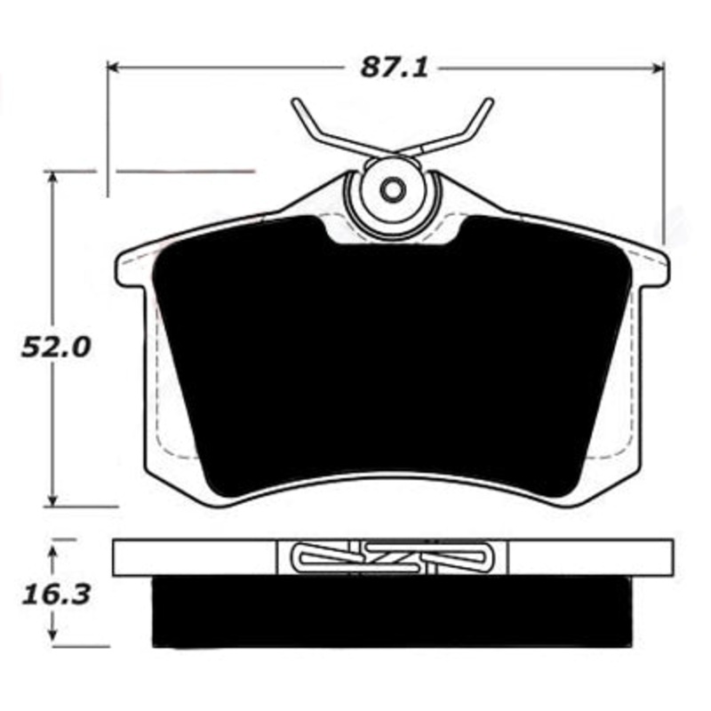 Porterfield Brake Pads for 2017 VOLKSWAGEN BEETLE R-Line w/TWR Rear Calipers w/o Sensor